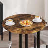 Blat stołu Wędzony dąb 70 x 70 x 1,5 cm Materiał drewnopochodny