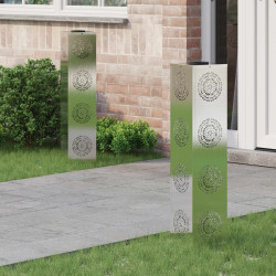 Słoneczna LED lampa na ścieżkę 2 pcs Srebrny Stal nierdzewna