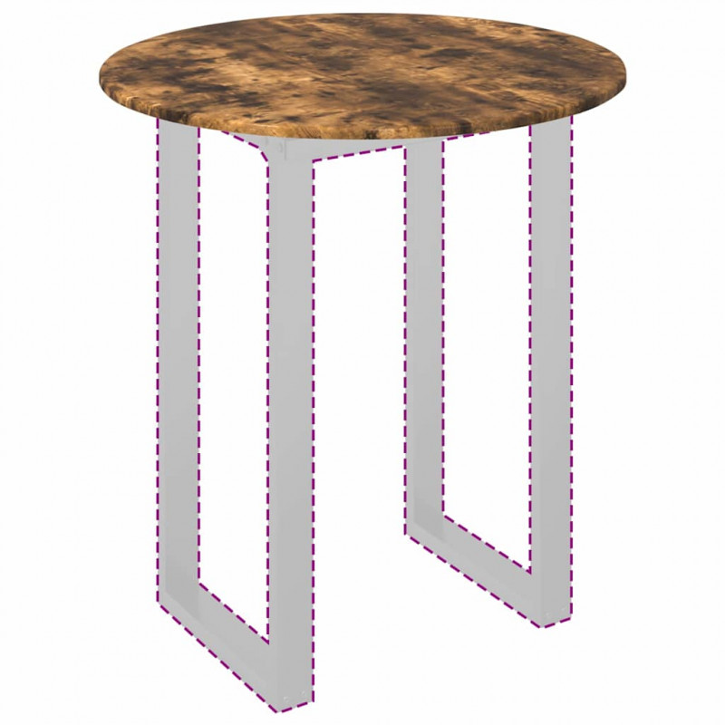 Blat stołu Wędzony dąb 80 x 80 x 1,5 cm Materiał drewnopochodny