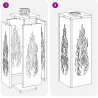 Słoneczna LED lampa na ścieżkę 2 pcs Czarny