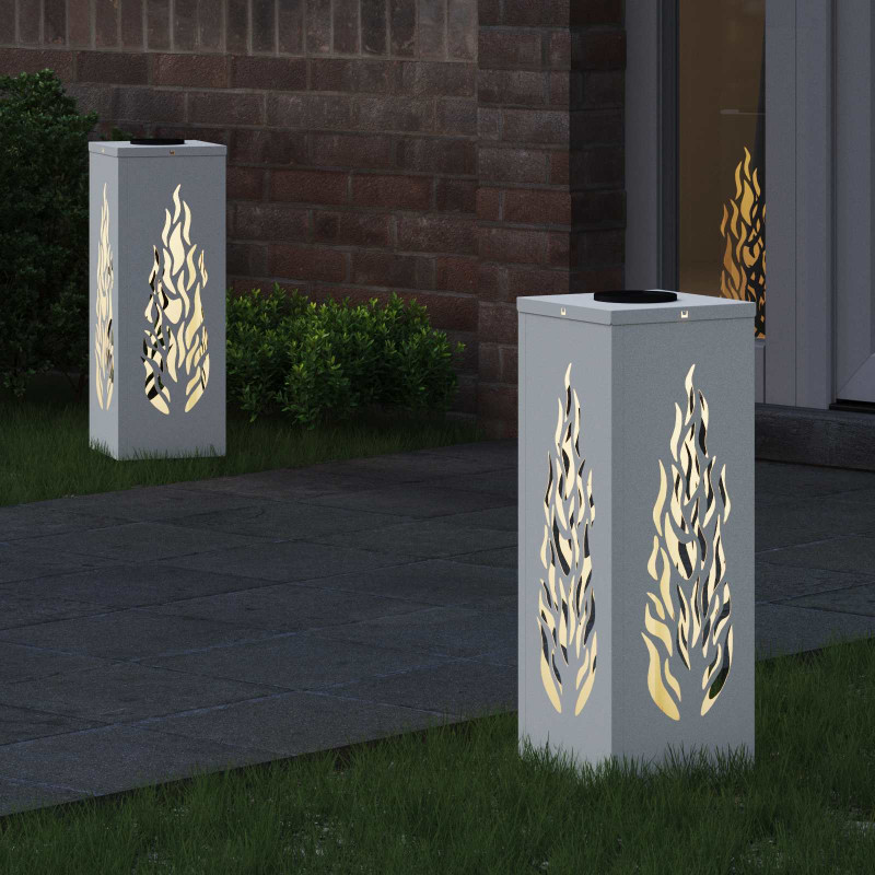 Słoneczna LED lampa na ścieżkę 2 pcs Biały