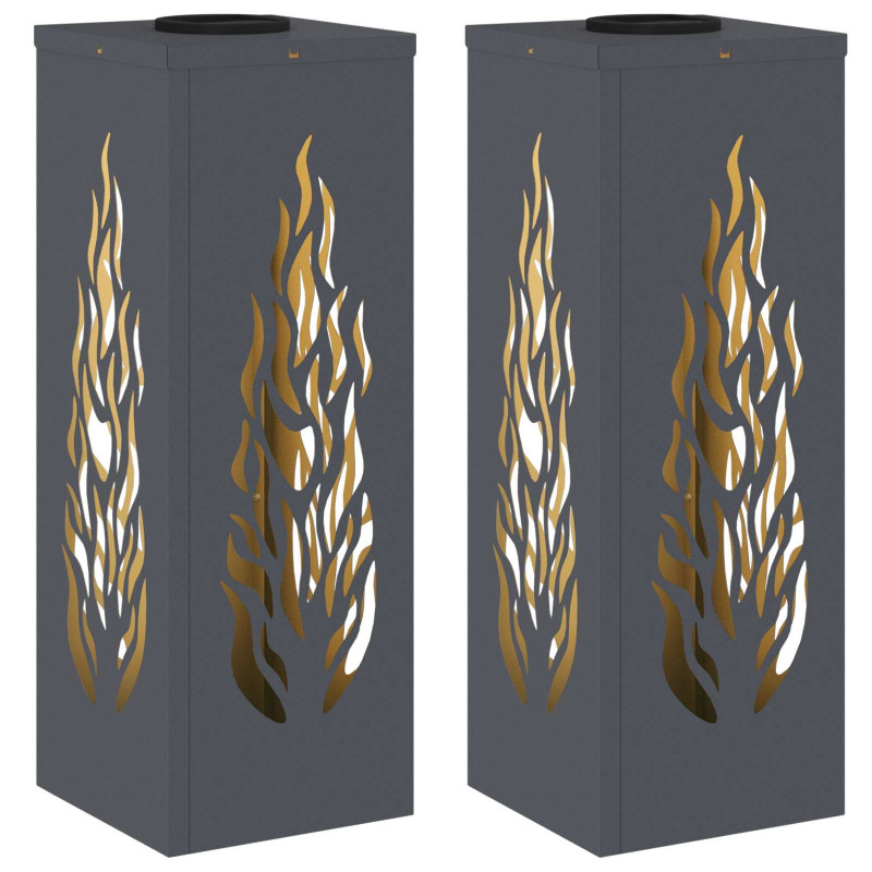 Słoneczna LED lampa na ścieżkę 2 pcs Antracyt