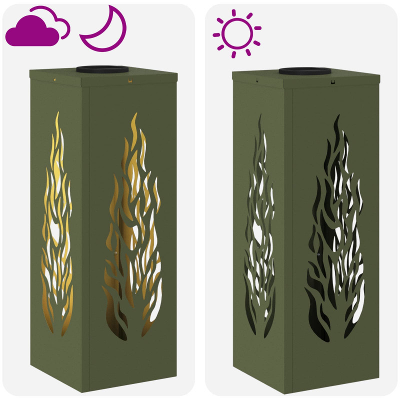 Słoneczna LED lampa na ścieżkę 2 pcs Zielony oliwkowy