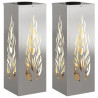 Słoneczna LED lampa na ścieżkę 2 pcs Srebrny Stal nierdzewna