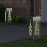 Słoneczna LED lampa na ścieżkę 2 pcs Srebrny Stal nierdzewna