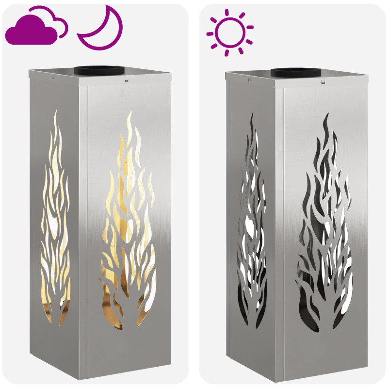 Słoneczna LED lampa na ścieżkę 2 pcs Srebrny Stal nierdzewna