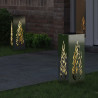 Słoneczna LED lampa na ścieżkę 2 pcs Srebrny Stal ocynkowana