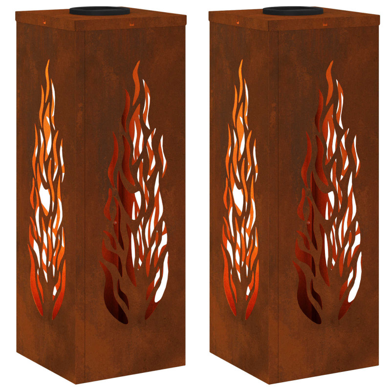 Słoneczna LED lampa na ścieżkę 2 pcs kolor bronzu