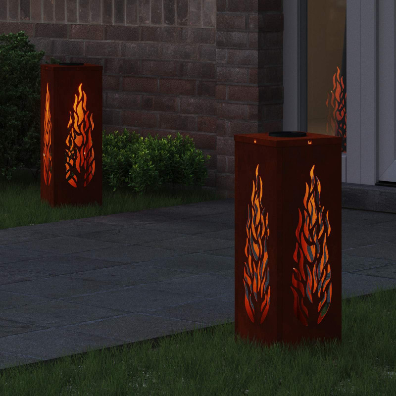 Słoneczna LED lampa na ścieżkę 2 pcs kolor bronzu