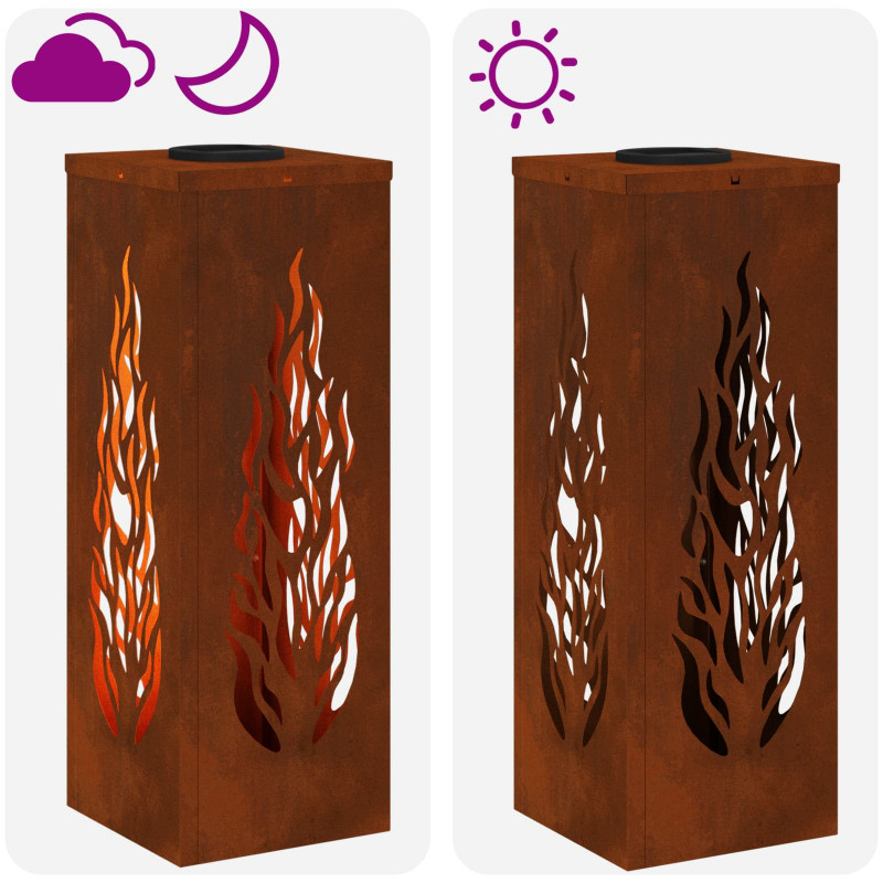 Słoneczna LED lampa na ścieżkę 2 pcs kolor bronzu
