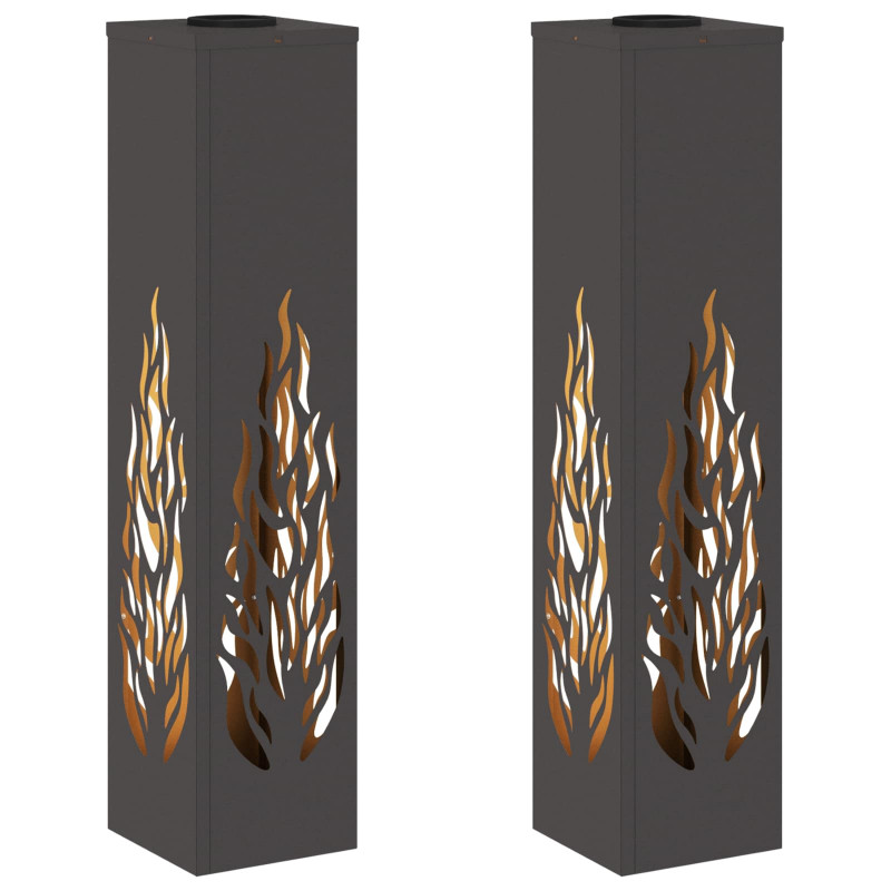 Słoneczna LED lampa na ścieżkę 2 pcs Czarny