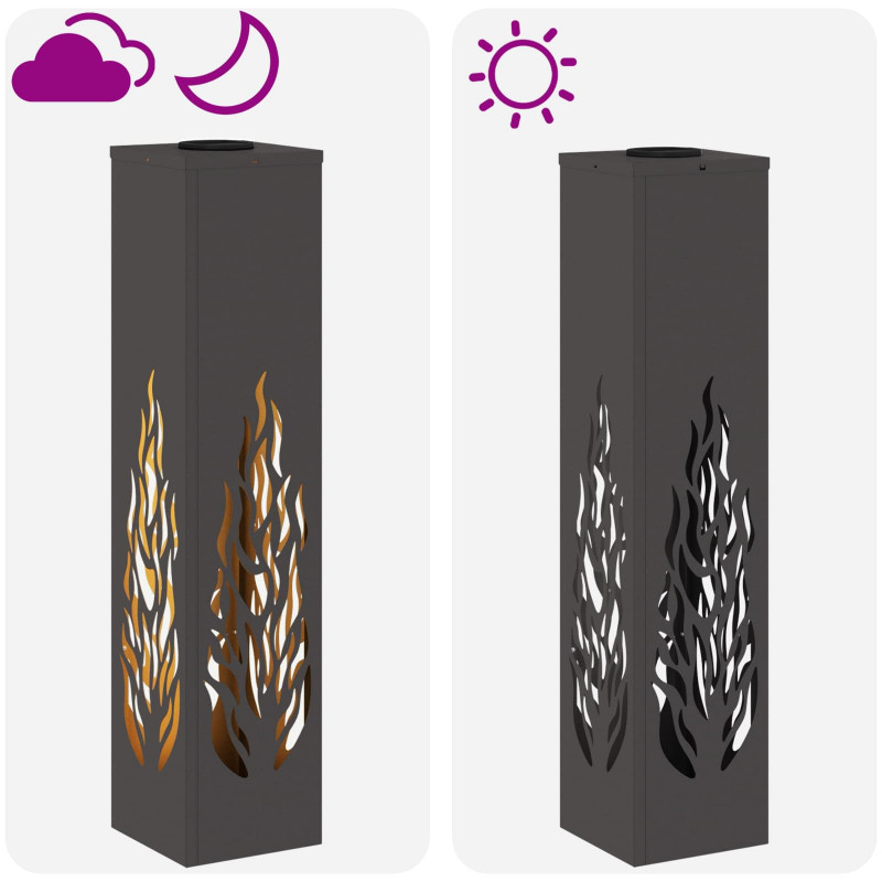 Słoneczna LED lampa na ścieżkę 2 pcs Czarny