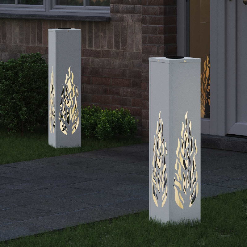 Słoneczna LED lampa na ścieżkę 2 pcs Biały