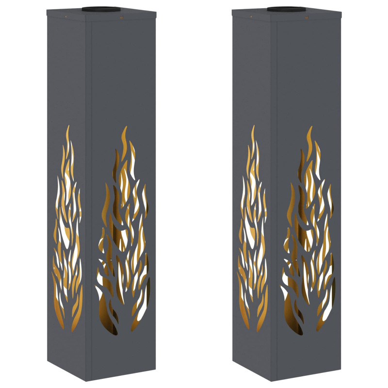 Słoneczna LED lampa na ścieżkę 2 pcs Antracyt