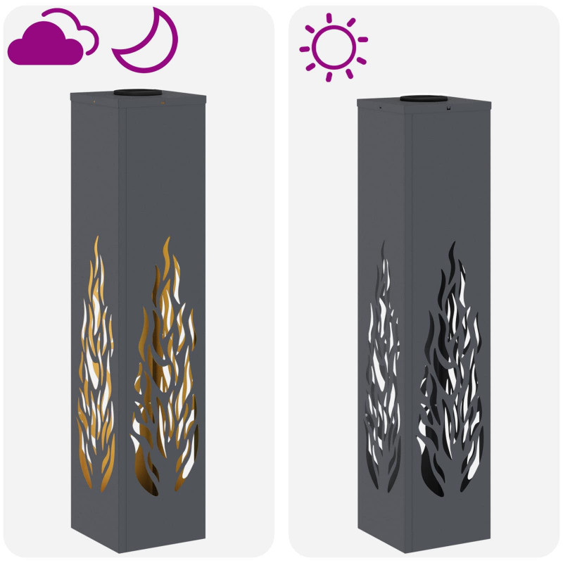 Słoneczna LED lampa na ścieżkę 2 pcs Antracyt