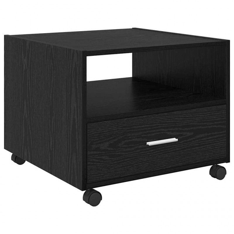 Stolik kawowy Czarny Dąb 55 x 55 x 45cm Materiał drewnopochodny