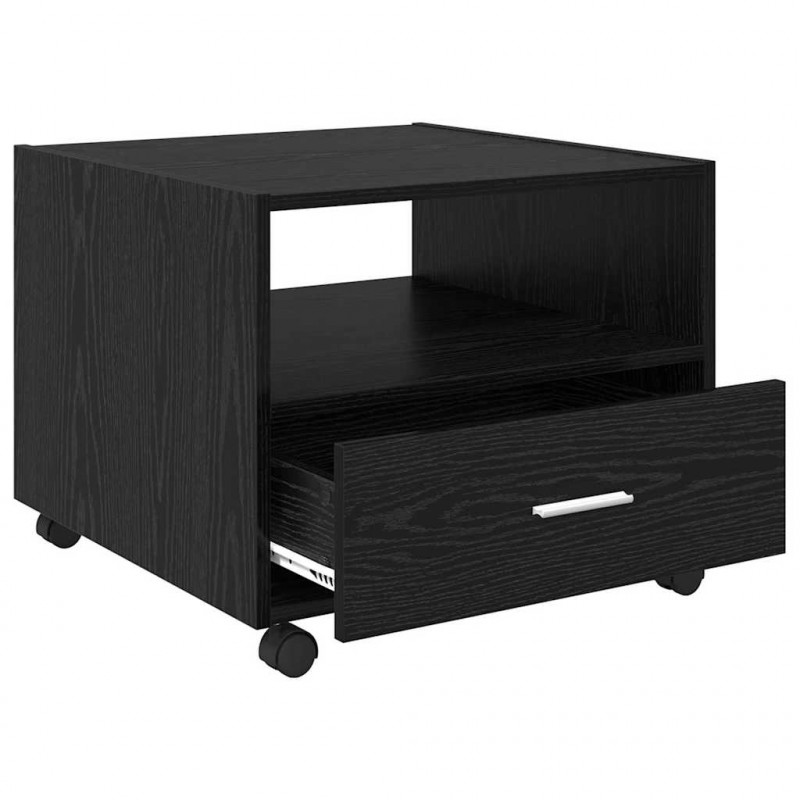Stolik kawowy Czarny Dąb 55 x 55 x 45cm Materiał drewnopochodny