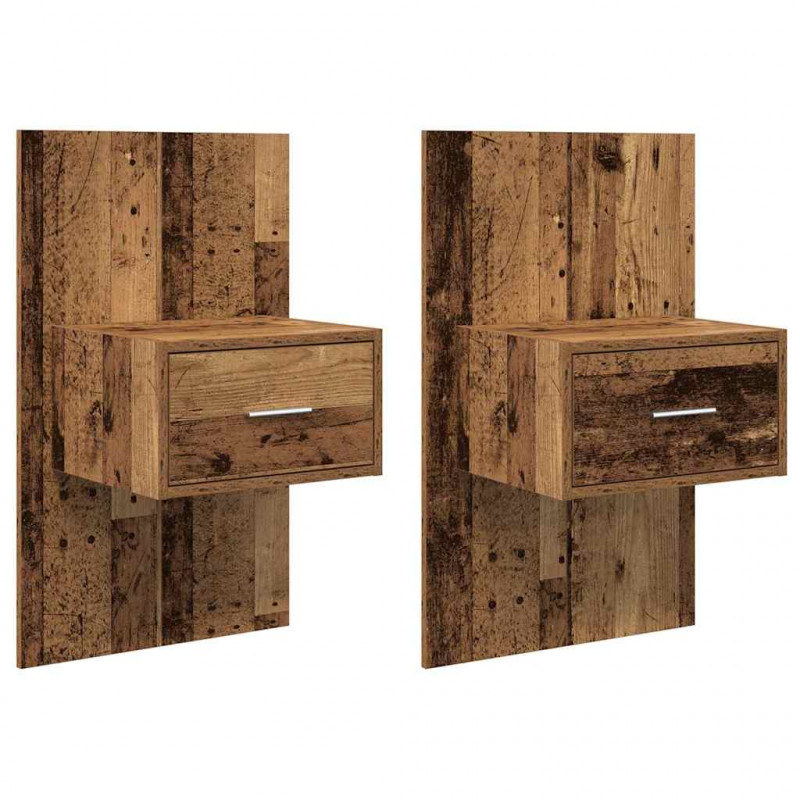 Szafka Nocna z szufladą 2 pcs Stare drewno 50 x 32,5 x 80cm