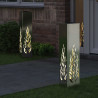 Słoneczna LED lampa na ścieżkę 2 pcs Srebrny Stal ocynkowana