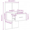 Szafka Nocna z szufladą 2 pcs Stare drewno 50 x 32,5 x 80cm