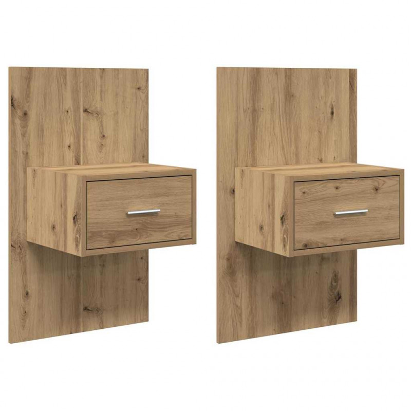 Szafka Nocna 2 pcs Dąb rzemieślniczy 50 x 32,5 x 80cm