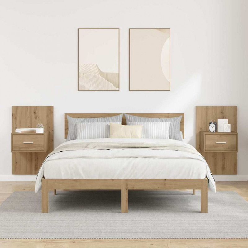 Szafka Nocna 2 pcs Dąb rzemieślniczy 50 x 32,5 x 80cm