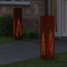 Słoneczna LED lampa na ścieżkę 2 pcs Rdzawy