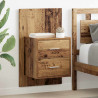 Ścienny stolik nocny 2 pcs Stare drewno 48,5 x 32,5 x 80 cm