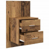 Ścienny stolik nocny 2 pcs Stare drewno 48,5 x 32,5 x 80 cm