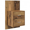 Ścienny stolik nocny 2 pcs Stare drewno 48,5 x 32,5 x 80 cm