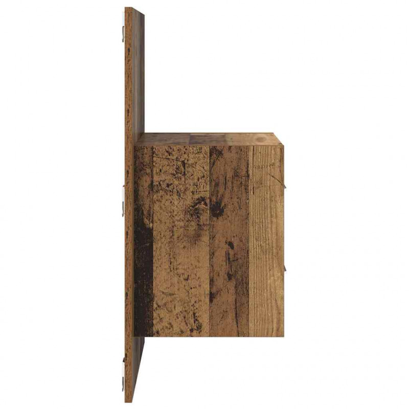 Ścienny stolik nocny 2 pcs Stare drewno 48,5 x 32,5 x 80 cm