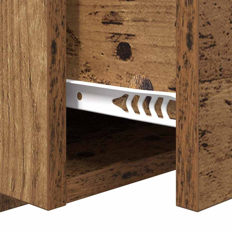Ścienny stolik nocny 2 pcs Stare drewno 48,5 x 32,5 x 80 cm