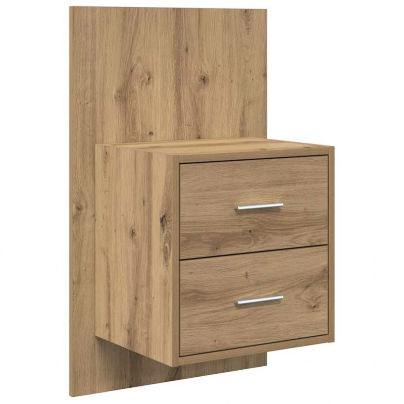 Ścienny stolik nocny z szufladą 2 pcs Dąb rzemieślniczy