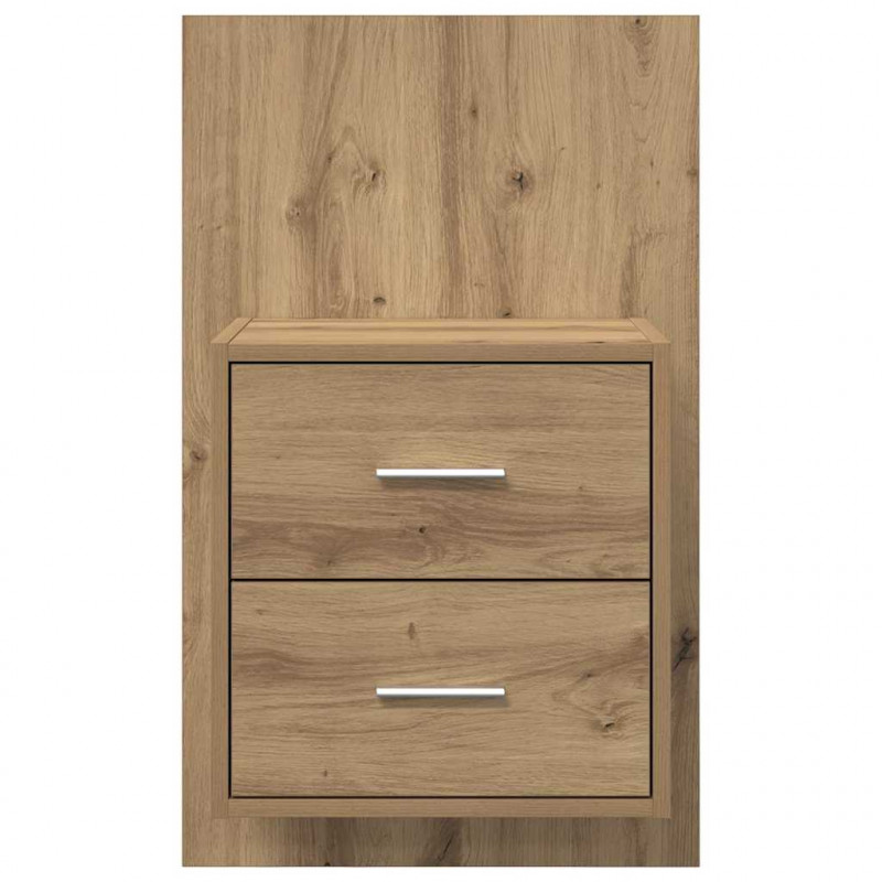 Ścienny stolik nocny z szufladą 2 pcs Dąb rzemieślniczy