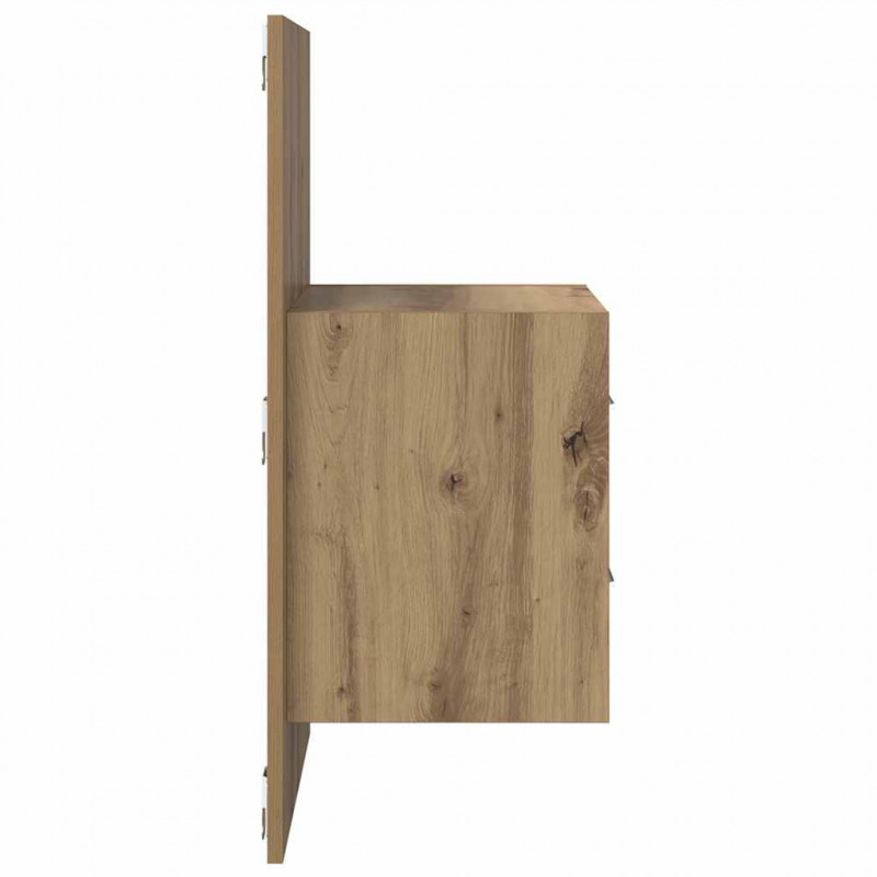 Ścienny stolik nocny z szufladą 2 pcs Dąb rzemieślniczy