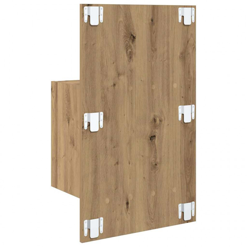 Ścienny stolik nocny z szufladą 2 pcs Dąb rzemieślniczy