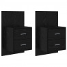 Ścienny stolik nocny 2 pcs Czarny Dąb 48,5 x 32,5 x 80 cm