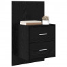 Ścienny stolik nocny 2 pcs Czarny Dąb 48,5 x 32,5 x 80 cm