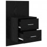 Ścienny stolik nocny 2 pcs Czarny Dąb 48,5 x 32,5 x 80 cm