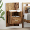 Szafka Nocna z szufladą 2 pcs Stare drewno 50 x 32.5 x 80cm