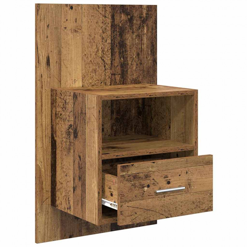 Szafka Nocna z szufladą 2 pcs Stare drewno 50 x 32.5 x 80cm