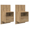 Szafka Nocna 2 pcs Dąb rzemieślniczy 50 x 32.5 x 80cm