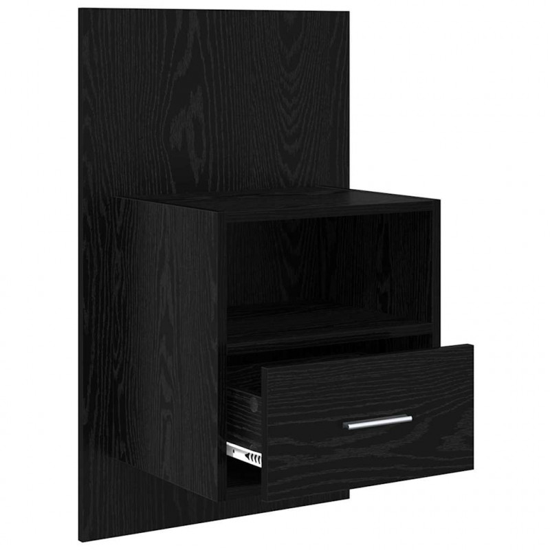 Szafka Nocna z szufladą 2 pcs Czarny Dąb 50 x 32.5 x 80cm