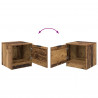 Szafka pod łóżko z szufladą 2 pcs Stare drewno 40 x 39 x 40cm
