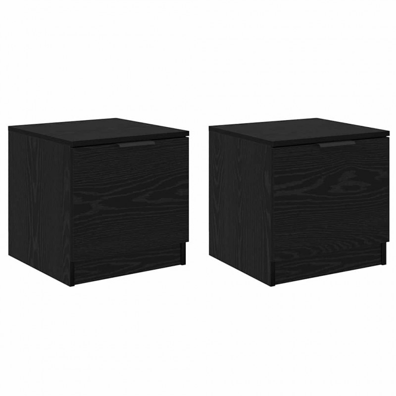 Szafka pod łóżko z szufladą 2 pcs Czarny Dąb 40 x 39 x 40cm