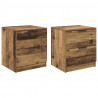 Szafka Nocna z szufladą 2 pcs Stare drewno 45 x 39 x 50cm