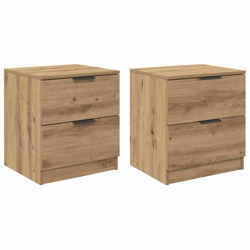 Szafka Nocna z szufladą 2 pcs Dąb rzemieślniczy 45 x 39 x 50cm