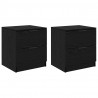 Szafka Nocna z szufladą 2 pcs Czarny Dąb 45 x 39 x 50cm