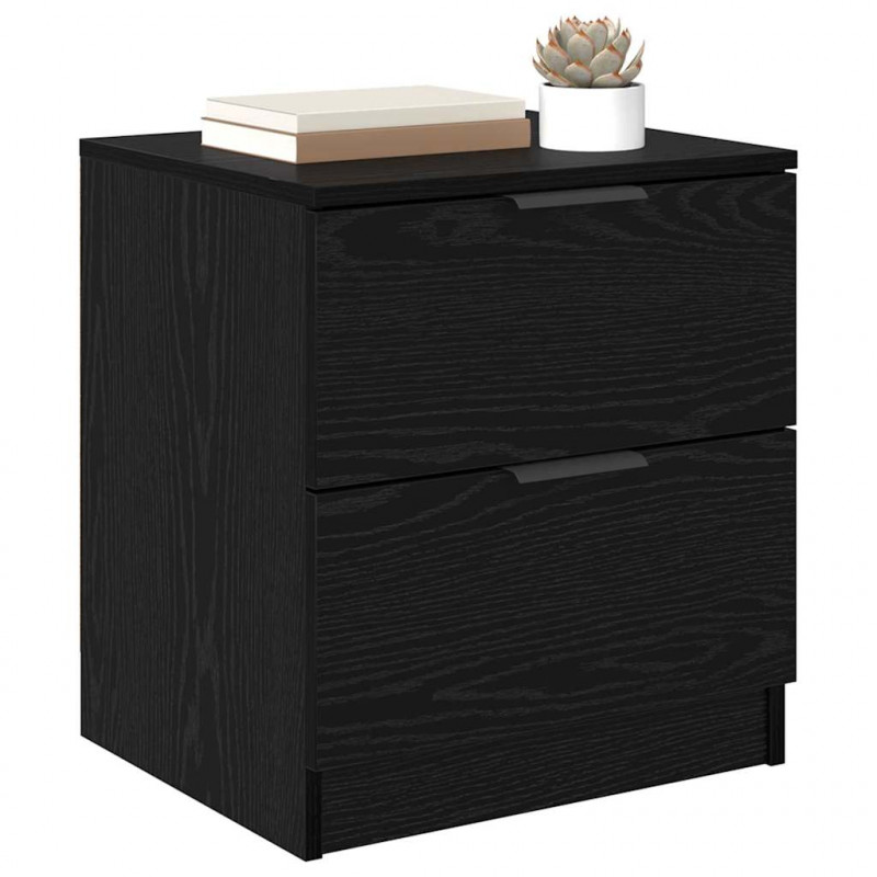 Szafka Nocna z szufladą 2 pcs Czarny Dąb 45 x 39 x 50cm