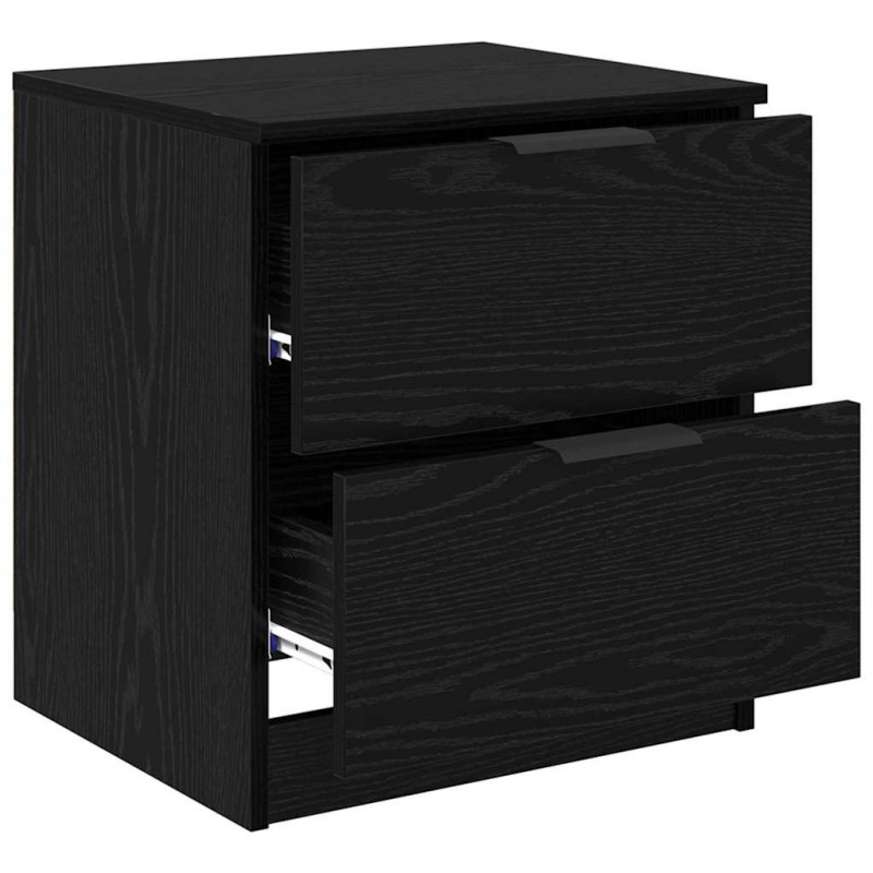 Szafka Nocna z szufladą 2 pcs Czarny Dąb 45 x 39 x 50cm